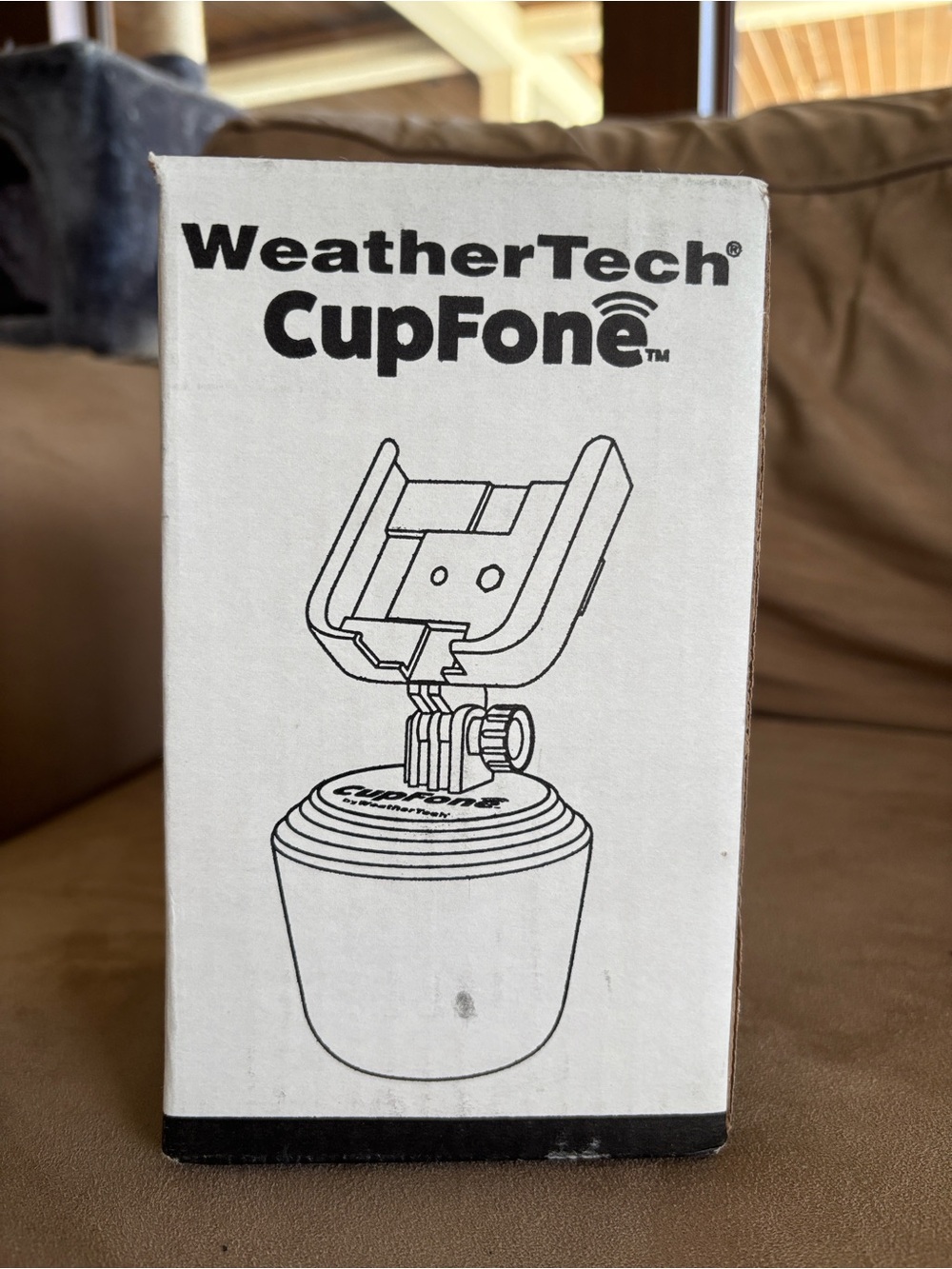 WeatherTech CupFone Car Cup Holder Phone Mount - Black & White